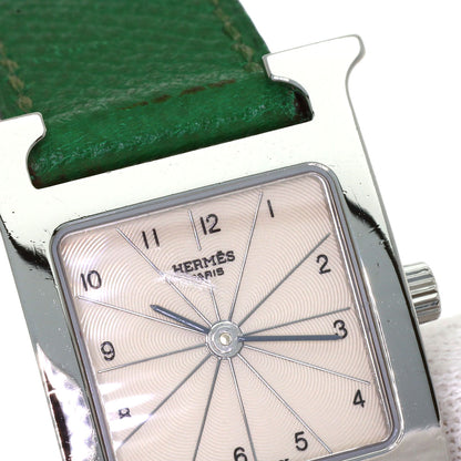HERMES H watch Watches HH1.210 Stainless Steel/Leather Ladies