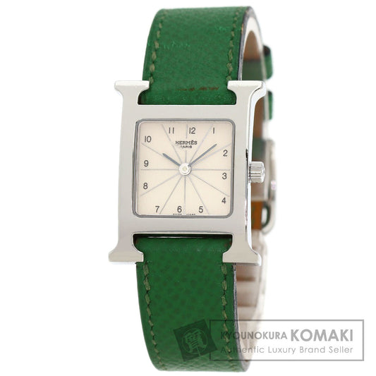 HERMES H watch Watches HH1.210 Stainless Steel/Leather Ladies