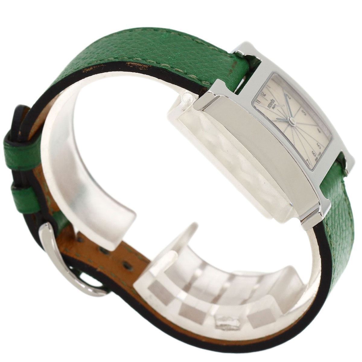 HERMES H watch Watches HH1.210 Stainless Steel/Leather Ladies