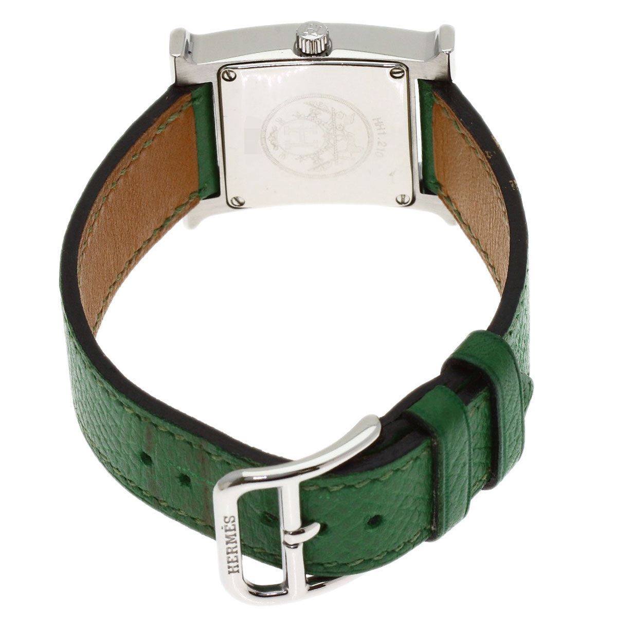 HERMES H watch Watches HH1.210 Stainless Steel/Leather Ladies