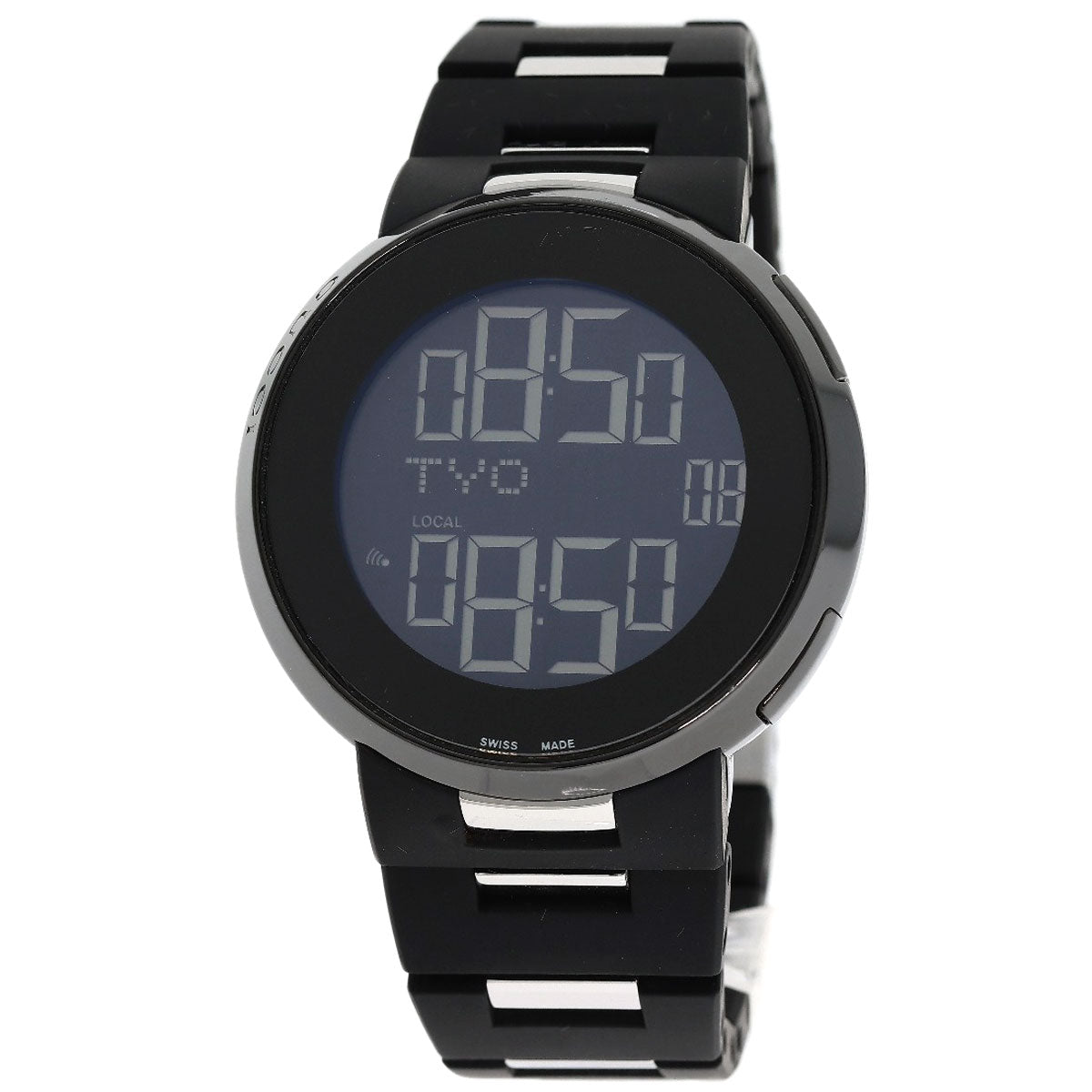 GUCCI iGucci World Time Digital Watches 114.2 Stainless Steel/SSxRubber mens