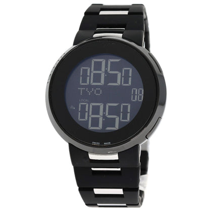 GUCCI iGucci World Time Digital Watches 114.2 Stainless Steel/SSxRubber mens