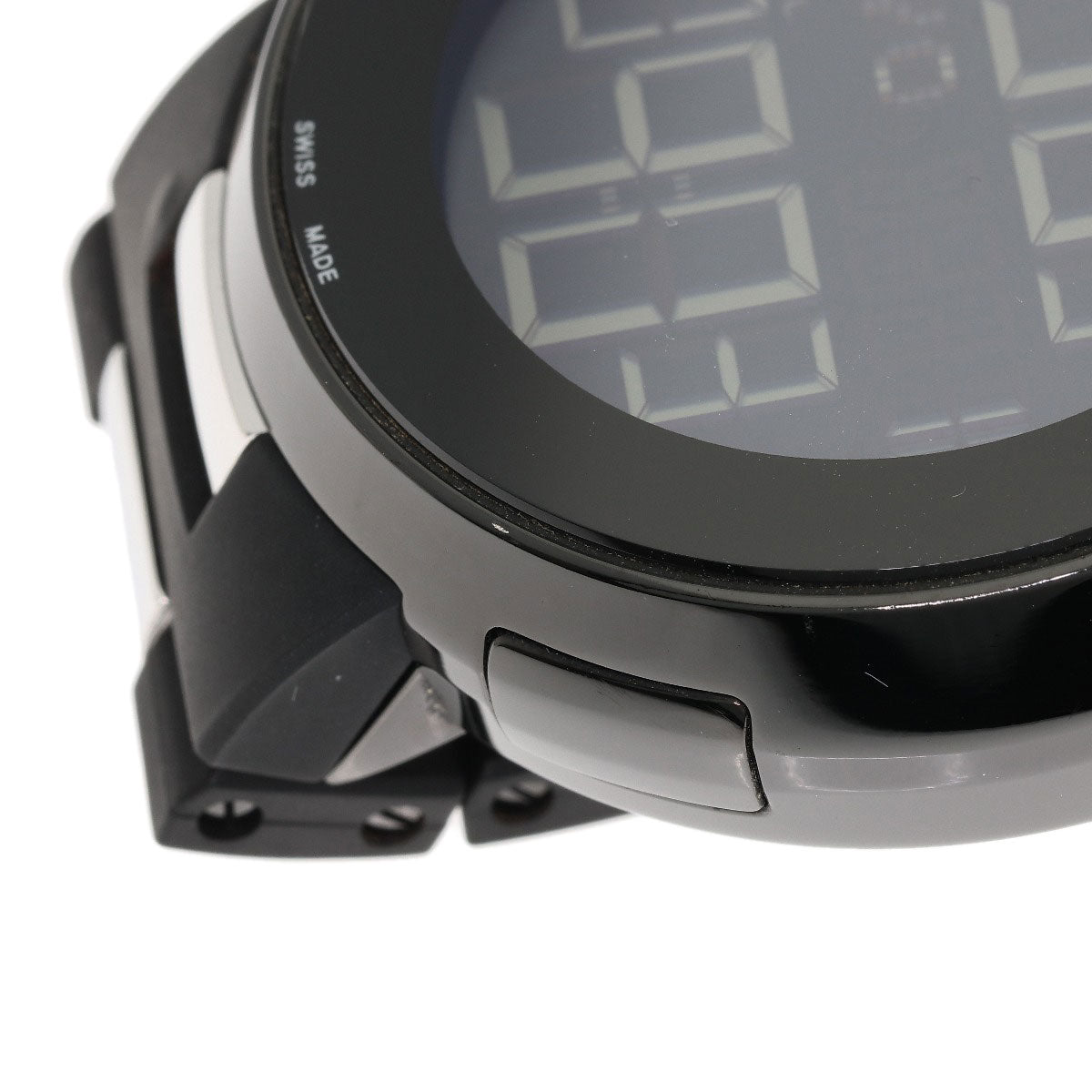 GUCCI iGucci World Time Digital Watches 114.2 Stainless Steel/SSxRubber mens