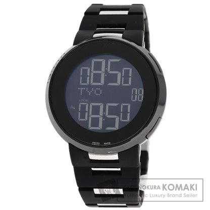 GUCCI iGucci World Time Digital Watches 114.2 Stainless Steel/SSxRubber mens