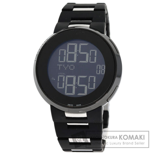 GUCCI iGucci World Time Digital Watches 114.2 Stainless Steel/SSxRubber mens