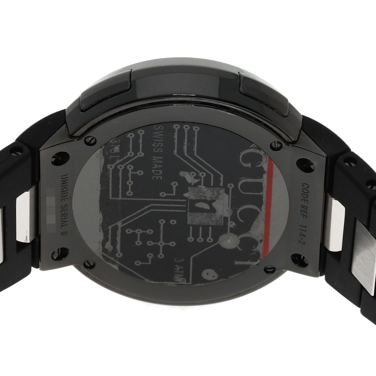GUCCI iGucci World Time Digital Watches 114.2 Stainless Steel/SSxRubber mens