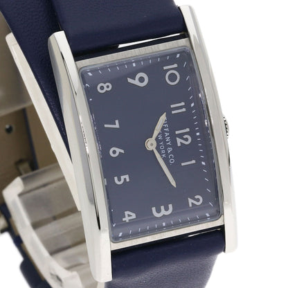 TIFFANY&Co. East West Mini Watches 34677344 Stainless Steel/Leather Ladies