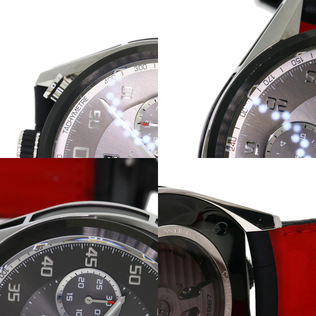 TAG HEUER Carrera Caliber 1887 Watches CAR2C12.FC6327 Stainless Steel/Rubber xLeather mens