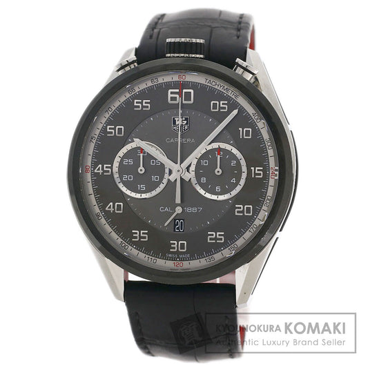 TAG HEUER Carrera Caliber 1887 Watches CAR2C12.FC6327 Stainless Steel/Rubber xLeather mens