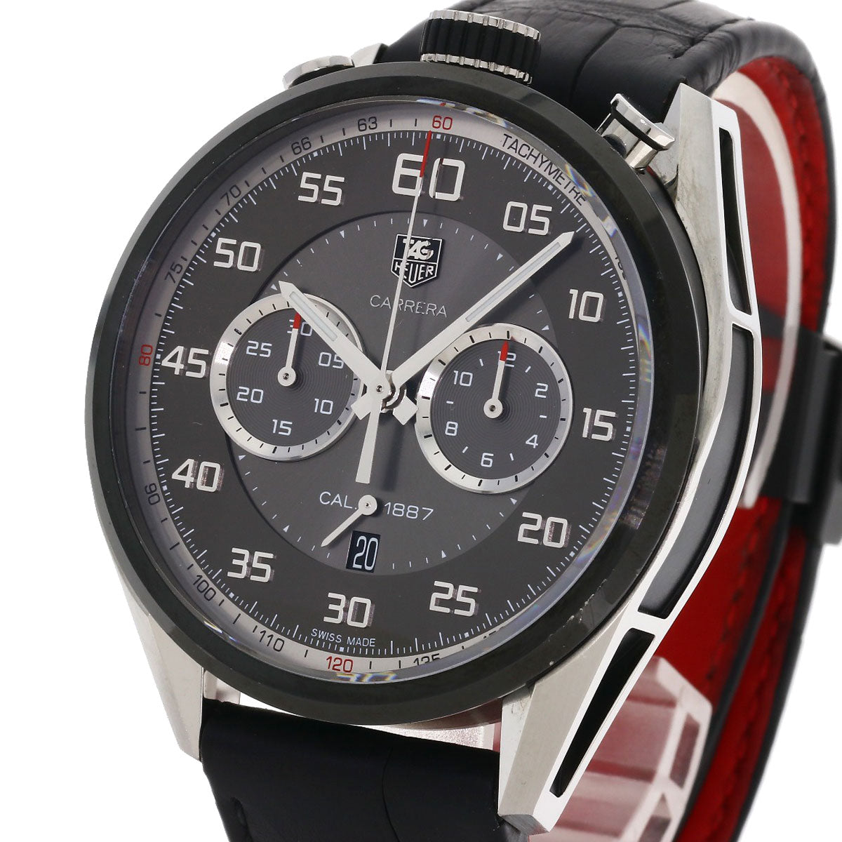 TAG HEUER Carrera Caliber 1887 Watches CAR2C12.FC6327 Stainless Steel/Rubber xLeather mens