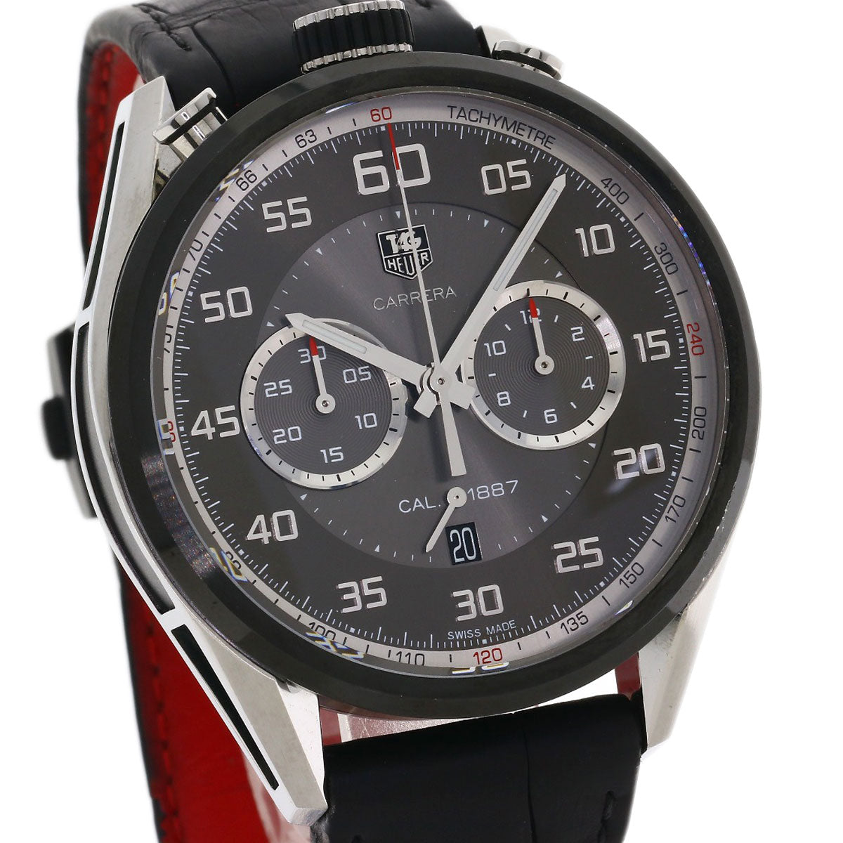 TAG HEUER Carrera Caliber 1887 Watches CAR2C12.FC6327 Stainless Steel/Rubber xLeather mens