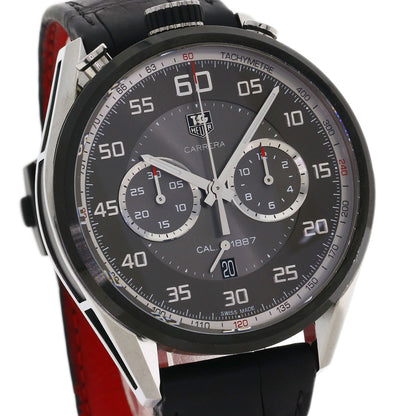 TAG HEUER Carrera Caliber 1887 Watches CAR2C12.FC6327 Stainless Steel/Rubber xLeather mens
