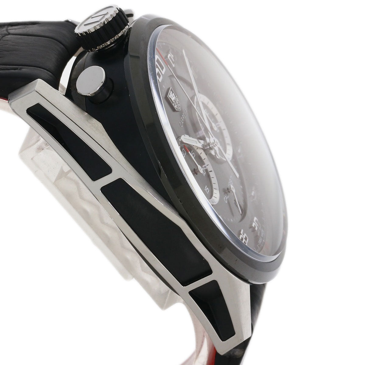 TAG HEUER Carrera Caliber 1887 Watches CAR2C12.FC6327 Stainless Steel/Rubber xLeather mens