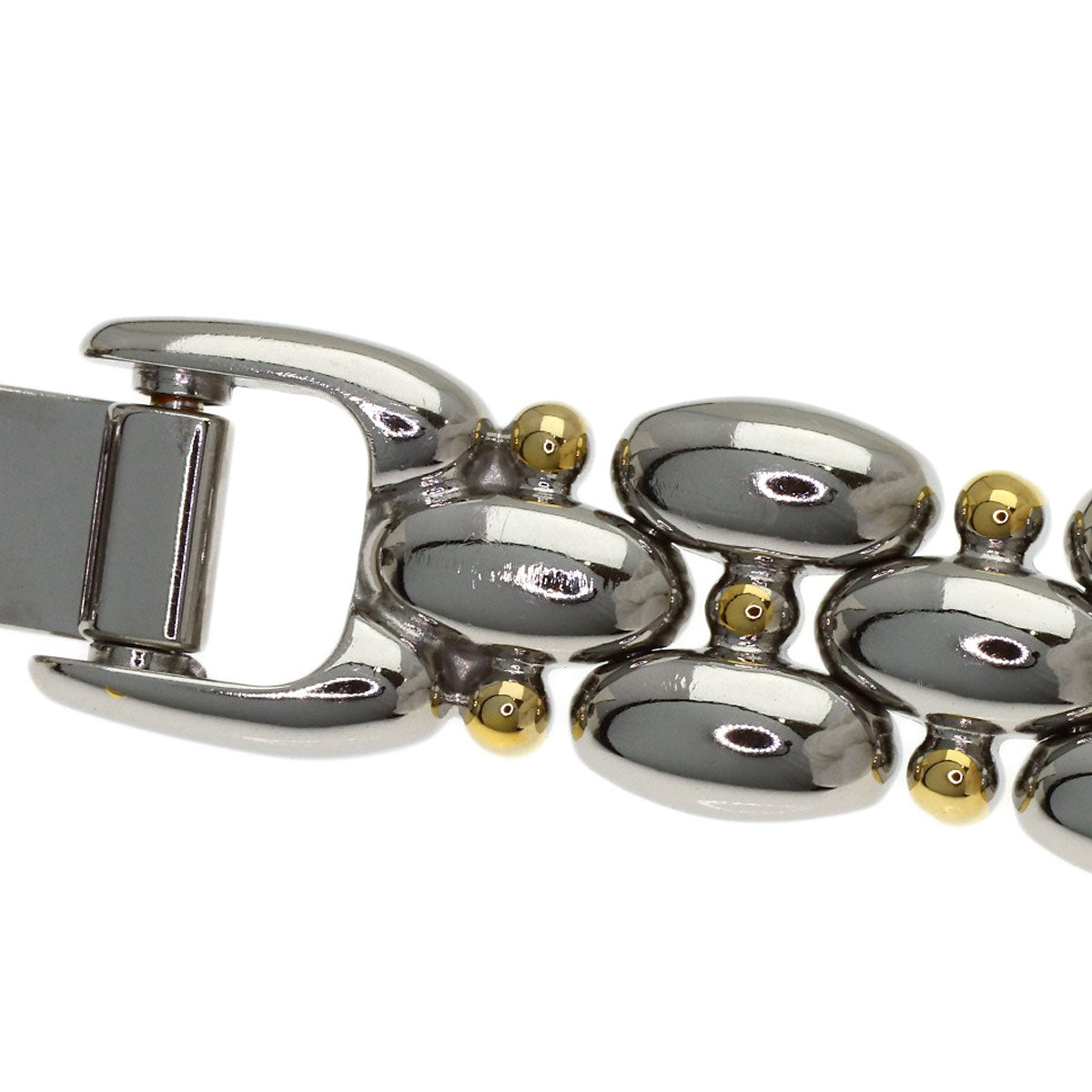 SEIKO CREDOR Oval 8P Diamond Watches 1E70-3040 Stainless Steel/SSxK18YG Ladies
