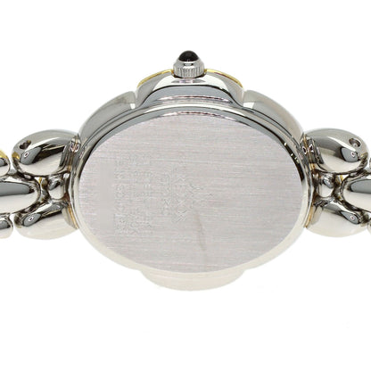 SEIKO CREDOR Oval 8P Diamond Watches 1E70-3040 Stainless Steel/SSxK18YG Ladies