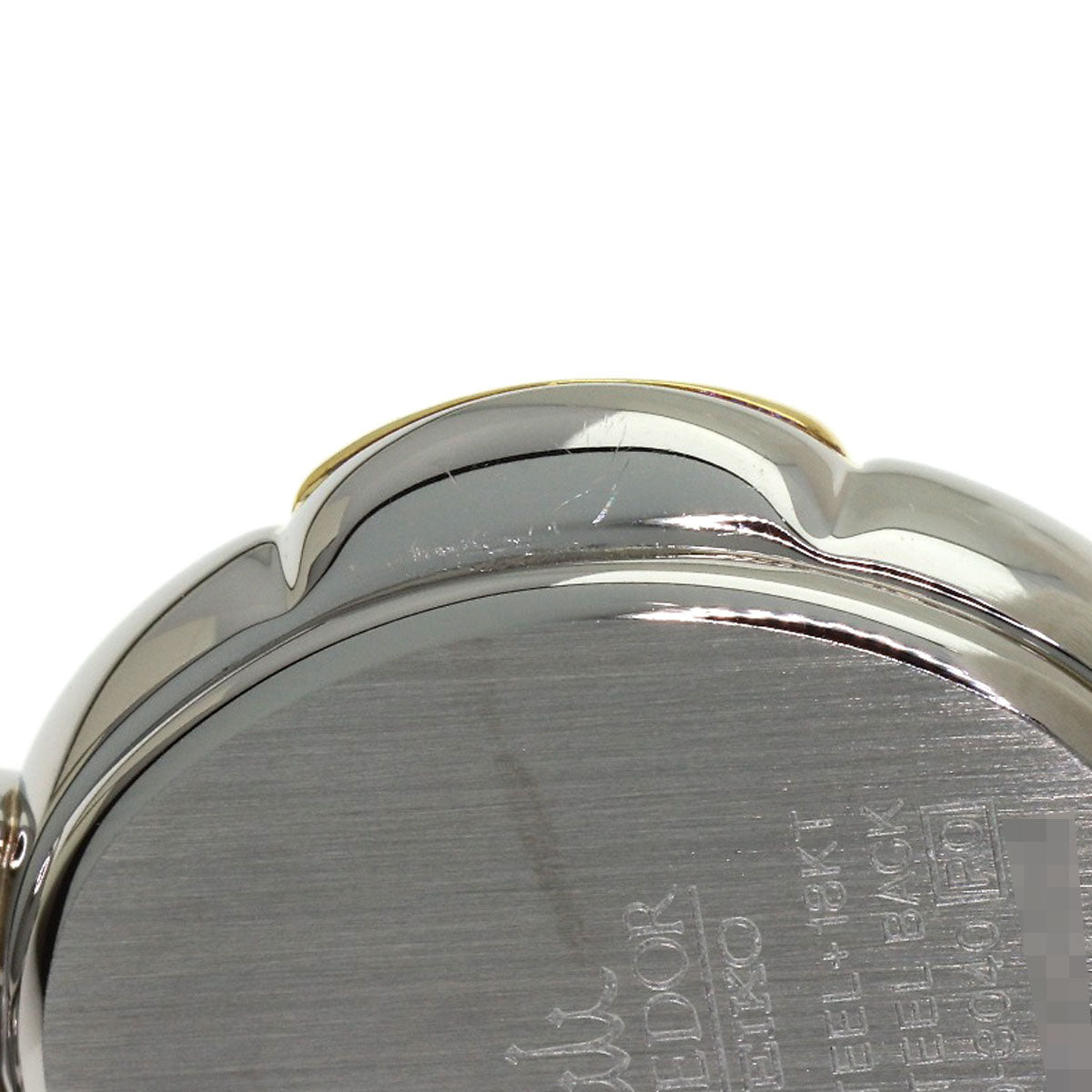 SEIKO CREDOR Oval 8P Diamond Watches 1E70-3040 Stainless Steel/SSxK18YG Ladies