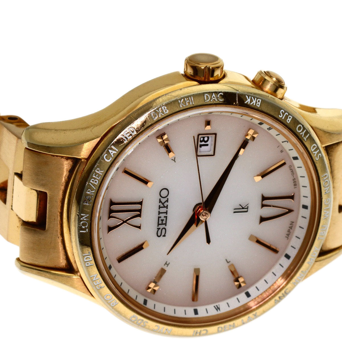 SEIKO Lukia Round Face Watches 1B35-0AB0 PGP/PGP Ladies