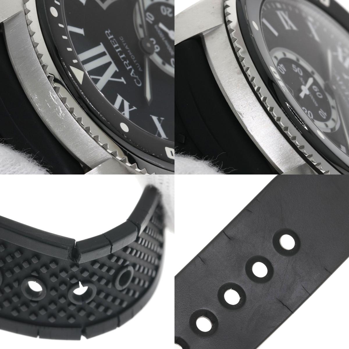 CARTIER Calibur de Cartier Watches W7100056 Stainless Steel/Rubber mens