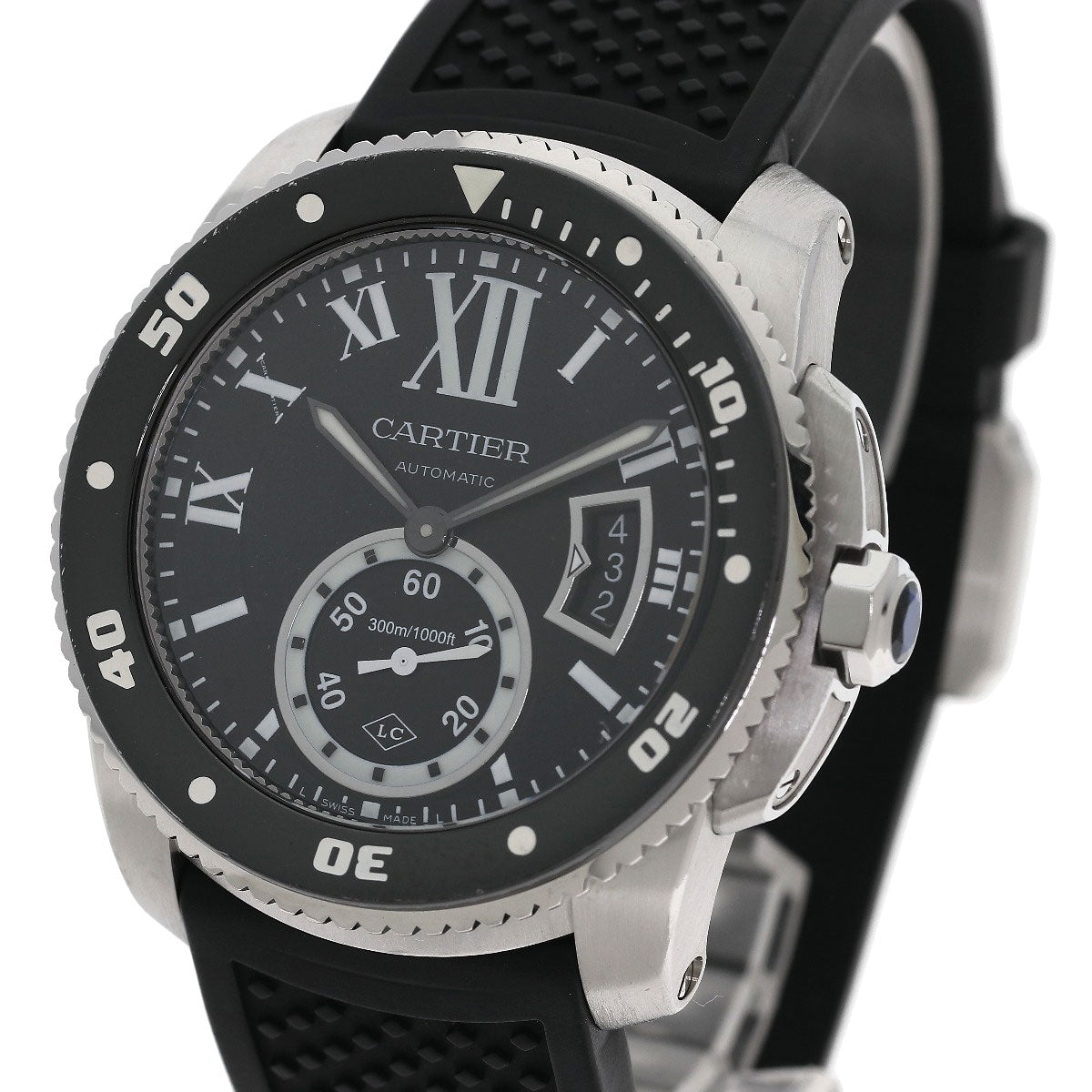 CARTIER Calibur de Cartier Watches W7100056 Stainless Steel/Rubber mens