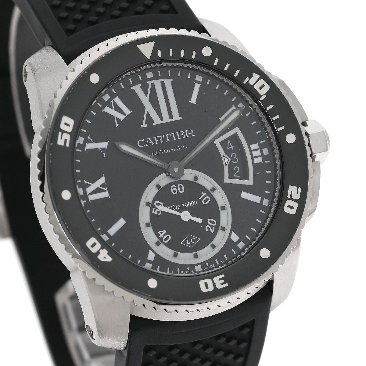 CARTIER Calibur de Cartier Watches W7100056 Stainless Steel/Rubber mens