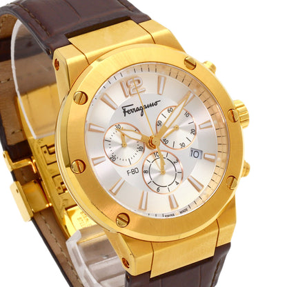 Salvatore Ferragamo Round face Watches SFEX00419 Stainless Steel/Leather mens