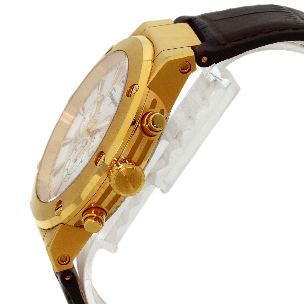 Salvatore Ferragamo Round face Watches SFEX00419 Stainless Steel/Leather mens