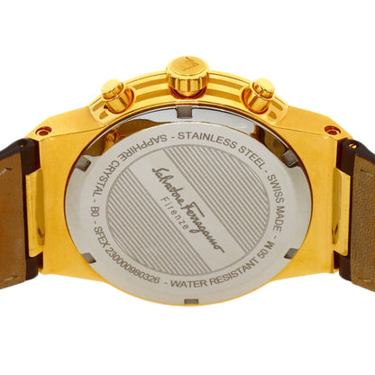 Salvatore Ferragamo Round face Watches SFEX00419 Stainless Steel/Leather mens