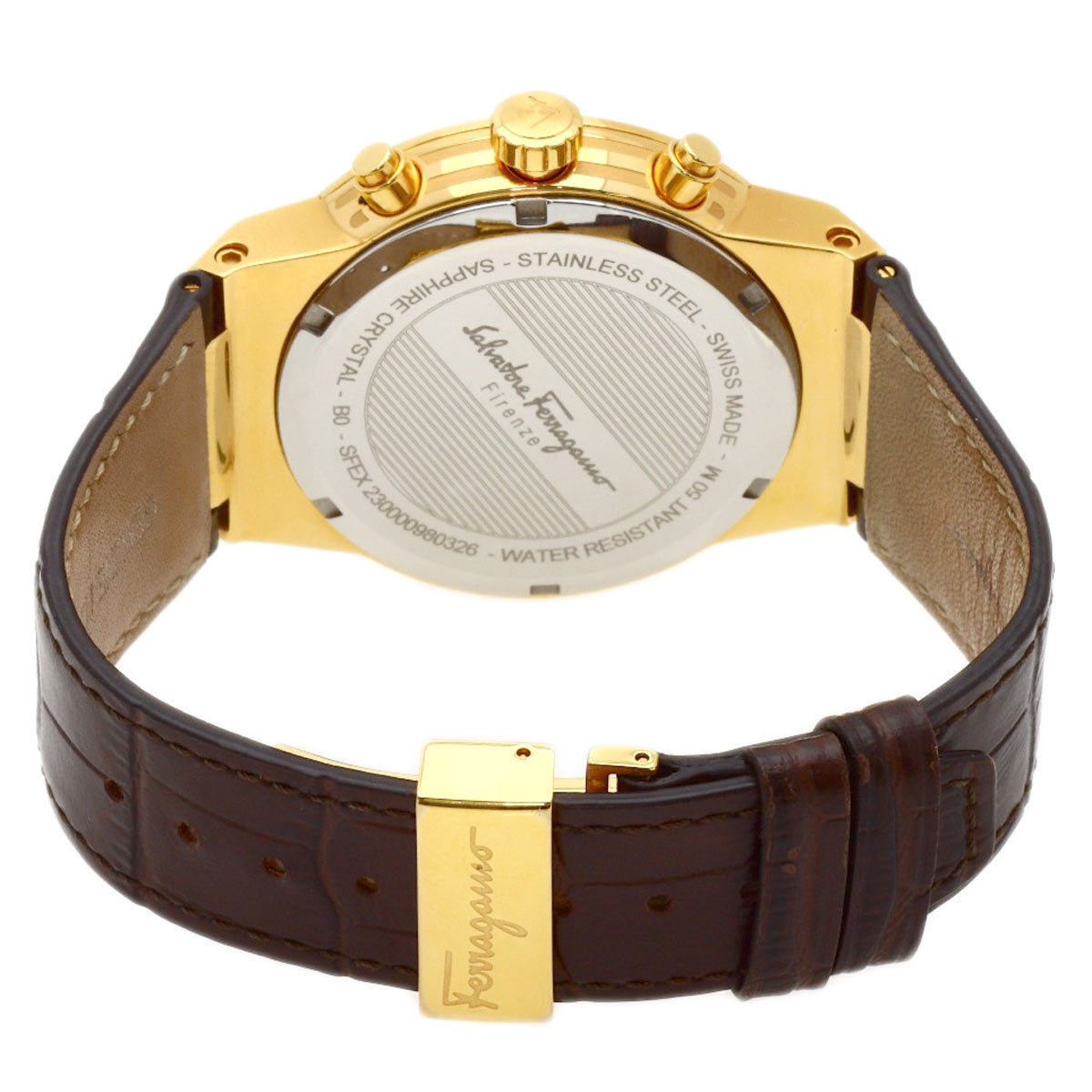 Salvatore Ferragamo Round face Watches SFEX00419 Stainless Steel/Leather mens