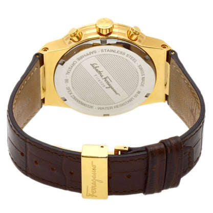 Salvatore Ferragamo Round face Watches SFEX00419 Stainless Steel/Leather mens