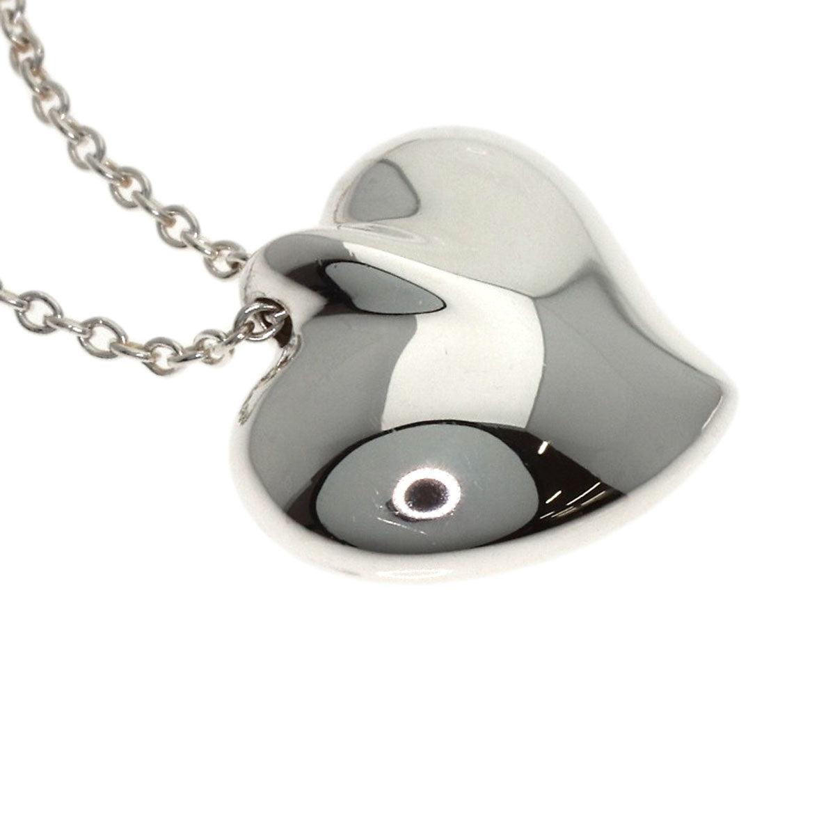 TIFFANY&Co. Full heart Necklace Silver Ladies [Used]