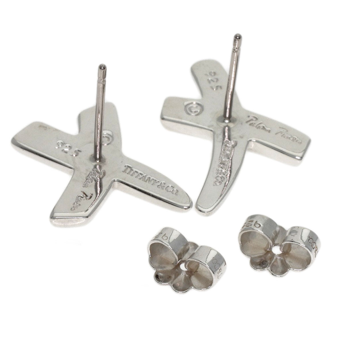 TIFFANY&Co. kiss earring Silver Ladies [Used]