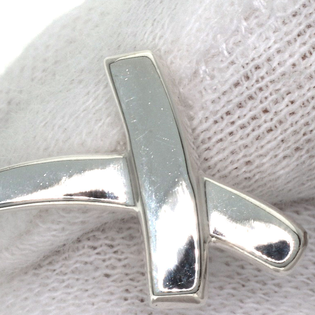 TIFFANY&Co. kiss earring Silver Ladies [Used]
