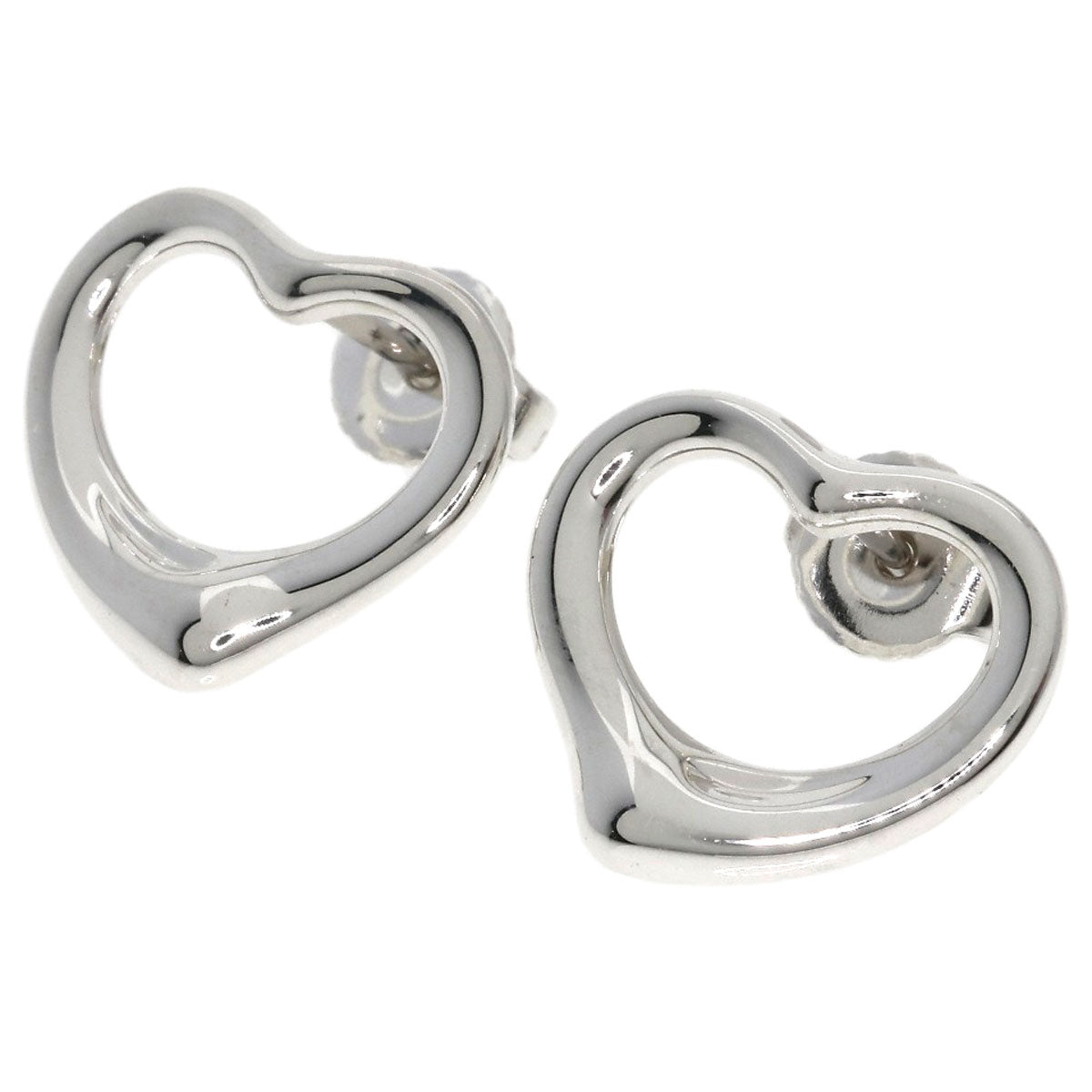 TIFFANY&Co. Open heart earring Silver K14WGLadies [Used]