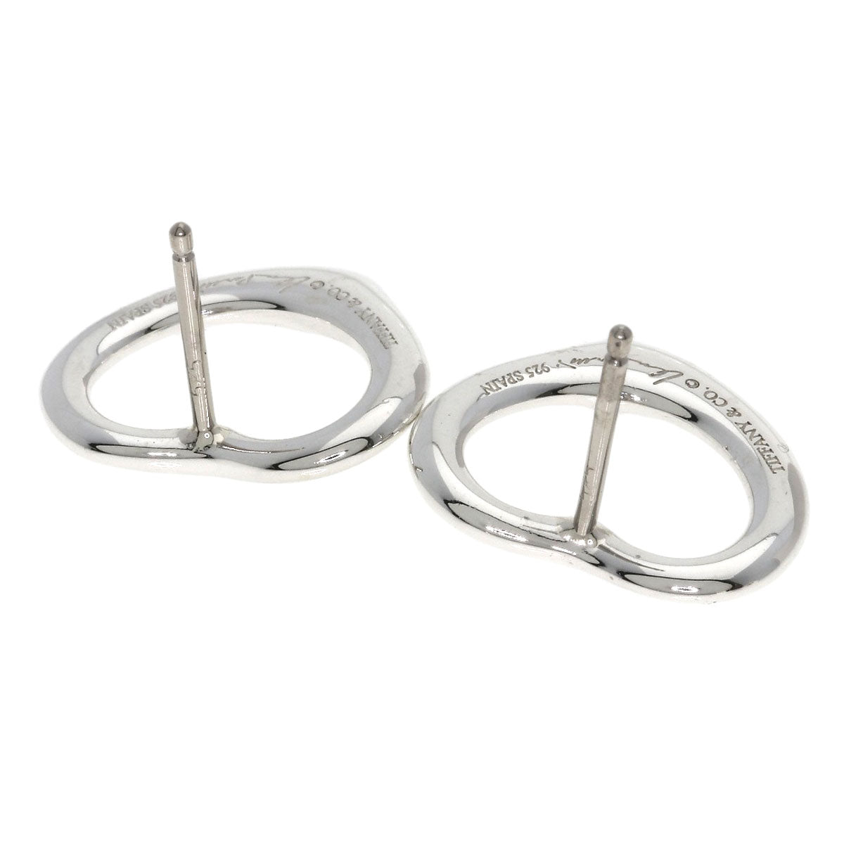 TIFFANY&Co. Open heart earring Silver K14WGLadies [Used]
