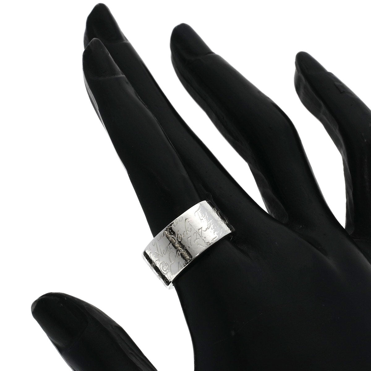 TIFFANY&Co. Notes Wide Ring Silver Ladies [Used]