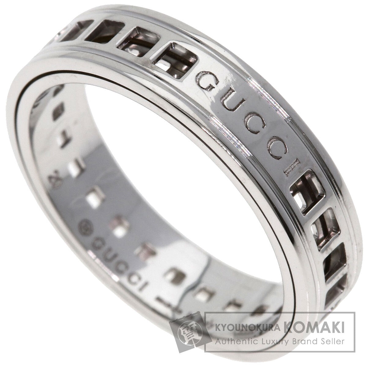 GUCCI Scroll #20 Ring K18 White Gold Ladies [Used]