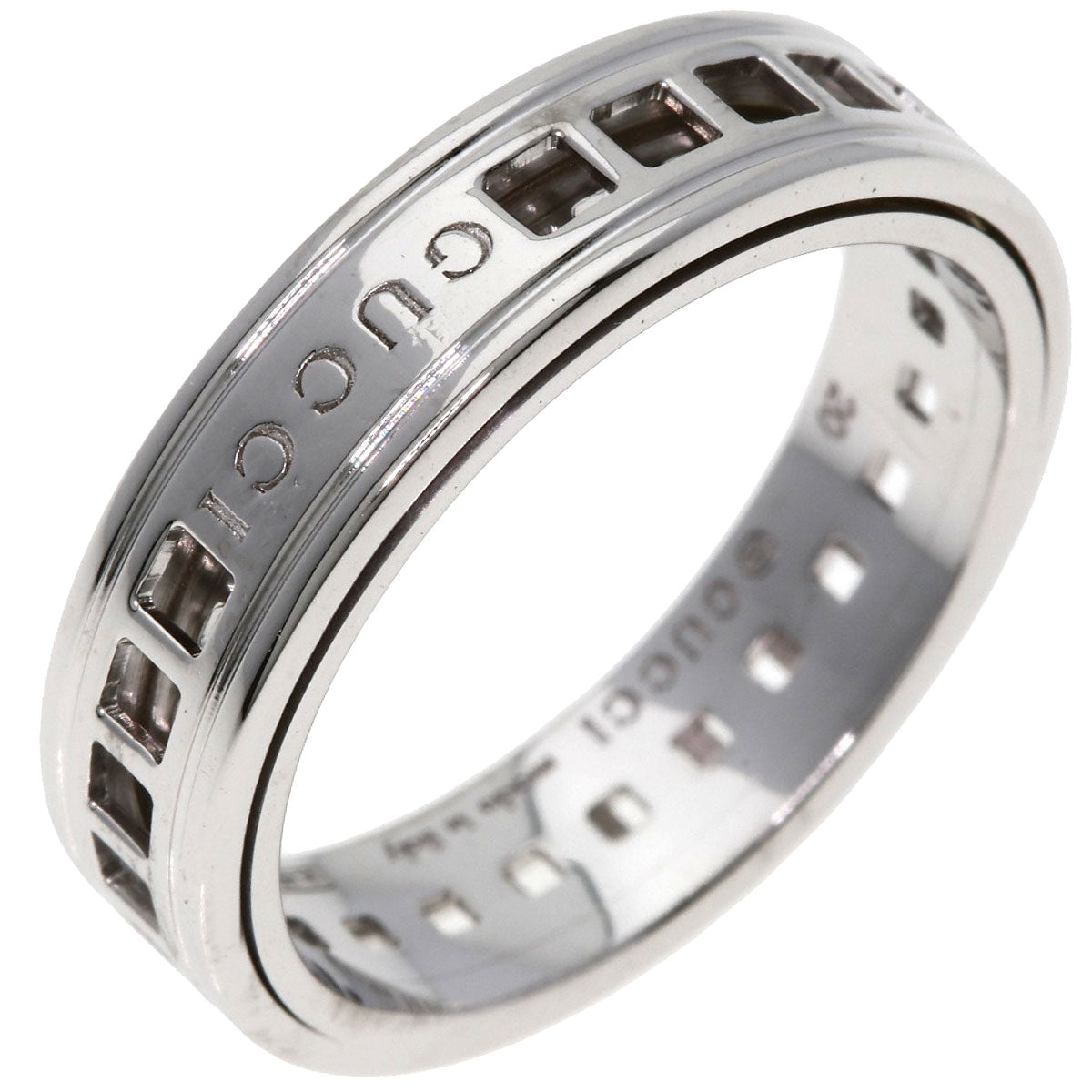 GUCCI Scroll #20 Ring K18 White Gold Ladies [Used]