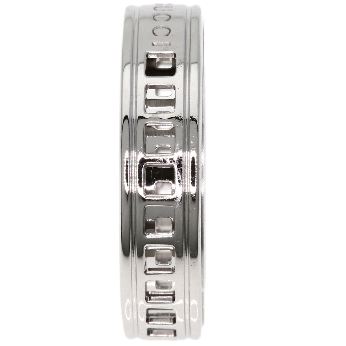 GUCCI Scroll #20 Ring K18 White Gold Ladies [Used]