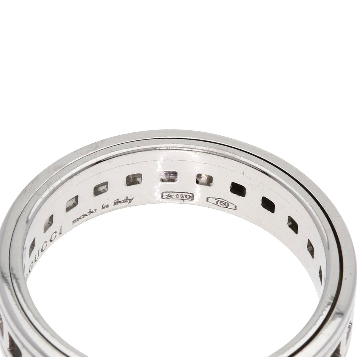 GUCCI Scroll #20 Ring K18 White Gold Ladies [Used]