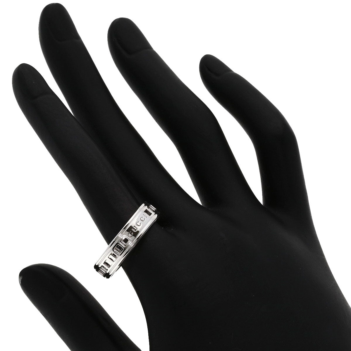 GUCCI Scroll #20 Ring K18 White Gold Ladies [Used]