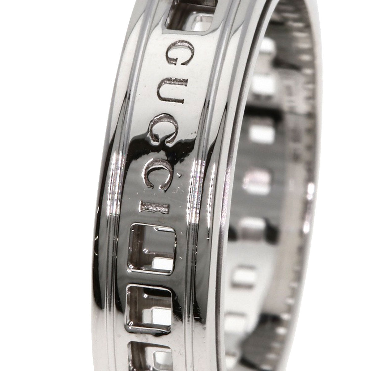 GUCCI Scroll #20 Ring K18 White Gold Ladies [Used]