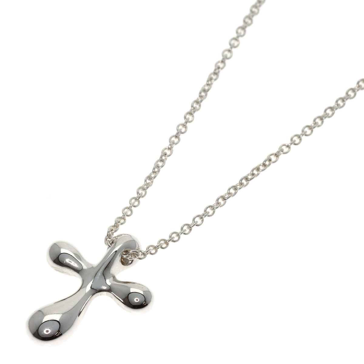 TIFFANY&Co. Small cross Necklace Silver Ladies [Used]