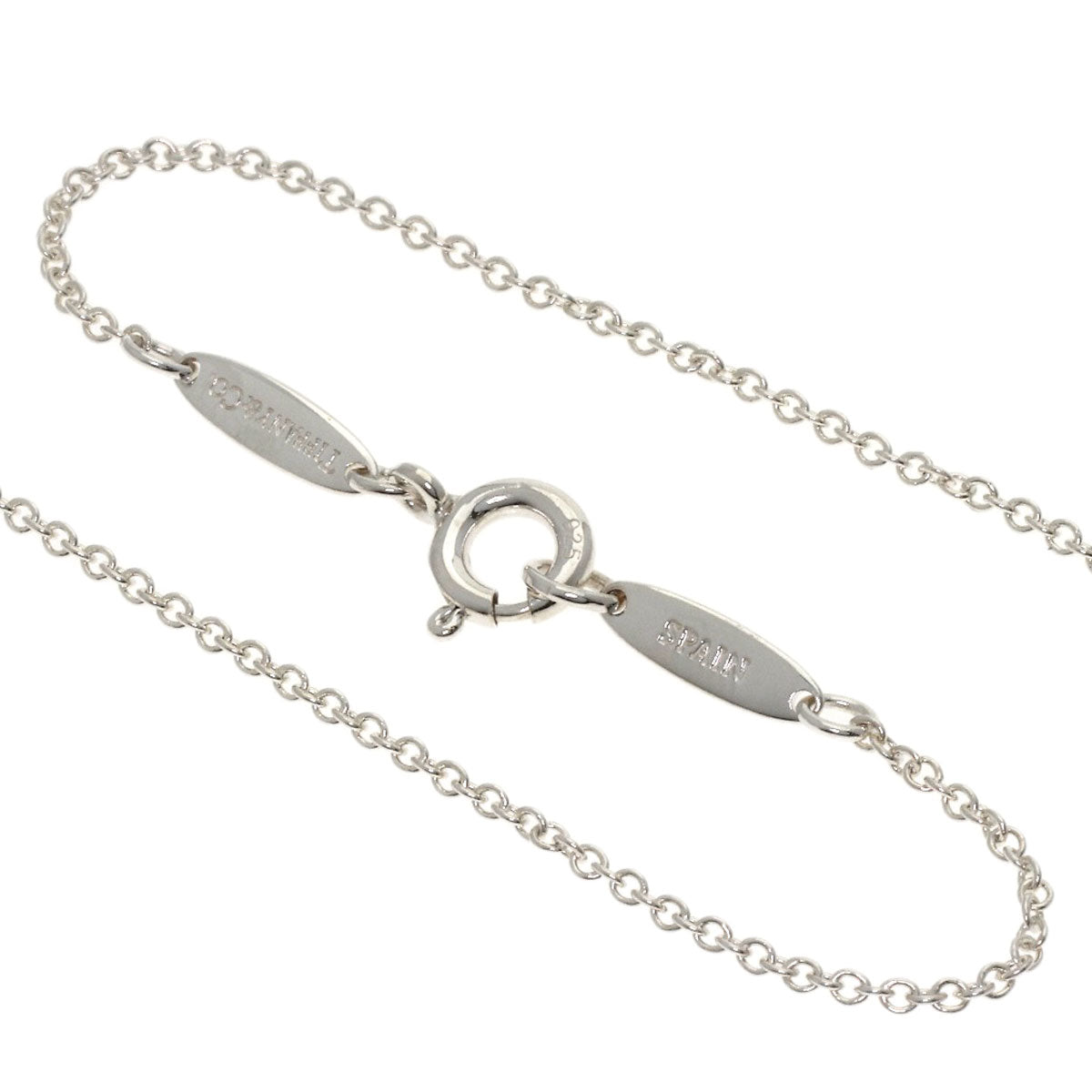 TIFFANY&Co. Open heart Necklace Silver Ladies [Used]