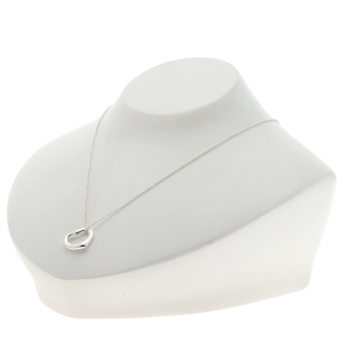 TIFFANY&Co. Open heart Necklace Silver Ladies [Used]