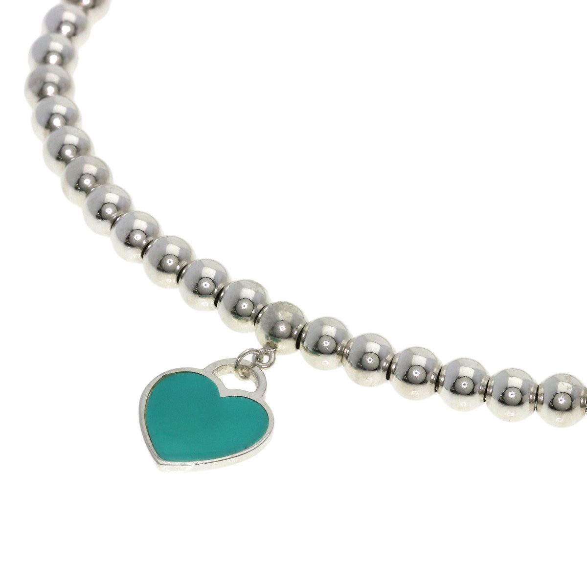 TIFFANY&Co. Return to Mini Heart Enamel Beads Bracelet Silver Ladies [Used]