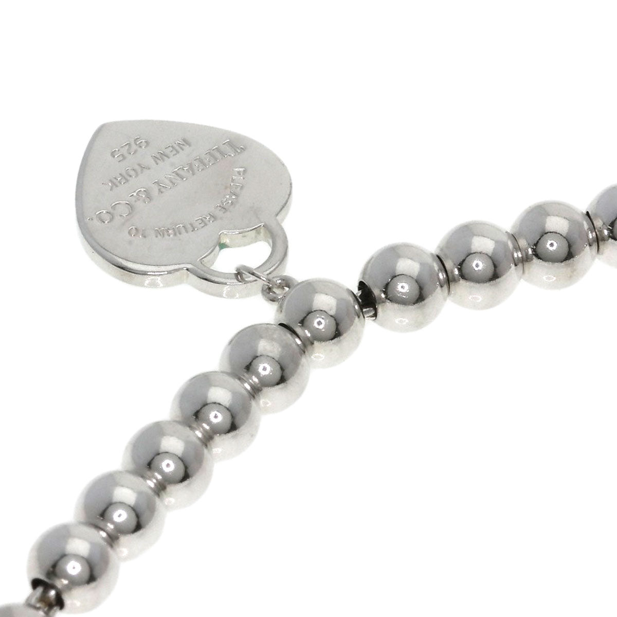 TIFFANY&Co. Return to Mini Heart Enamel Beads Bracelet Silver Ladies [Used]