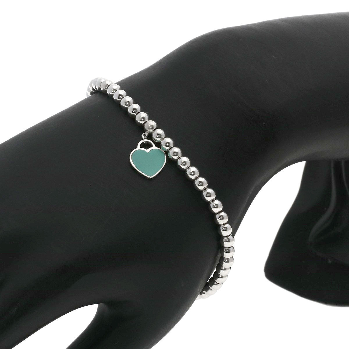 TIFFANY&Co. Return to Mini Heart Enamel Beads Bracelet Silver Ladies [Used]