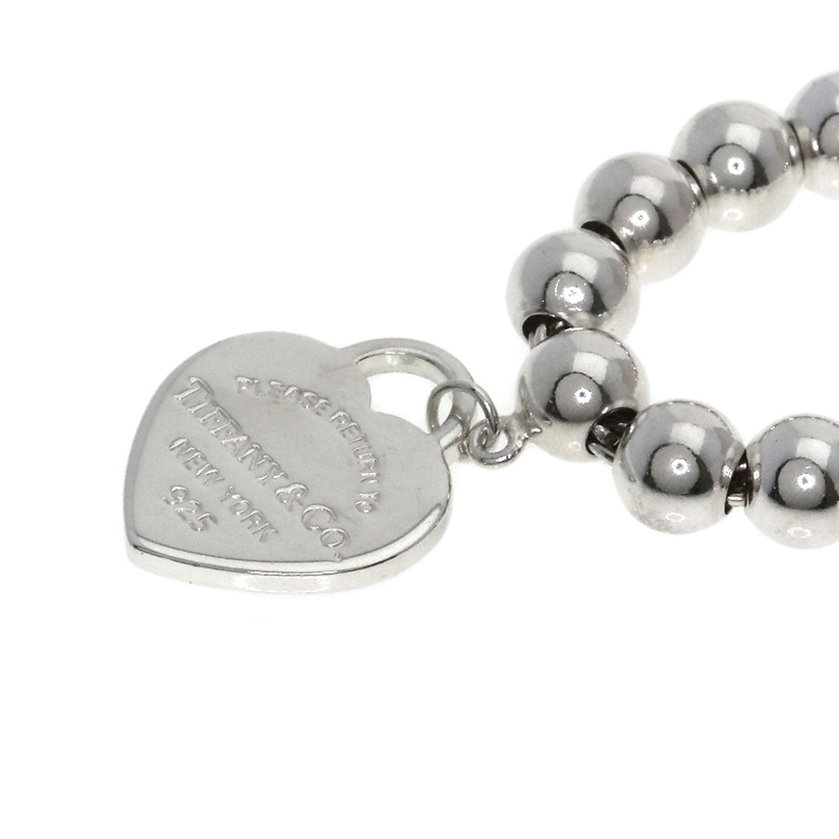 TIFFANY&Co. Return to Mini Heart Enamel Beads Bracelet Silver Ladies [Used]