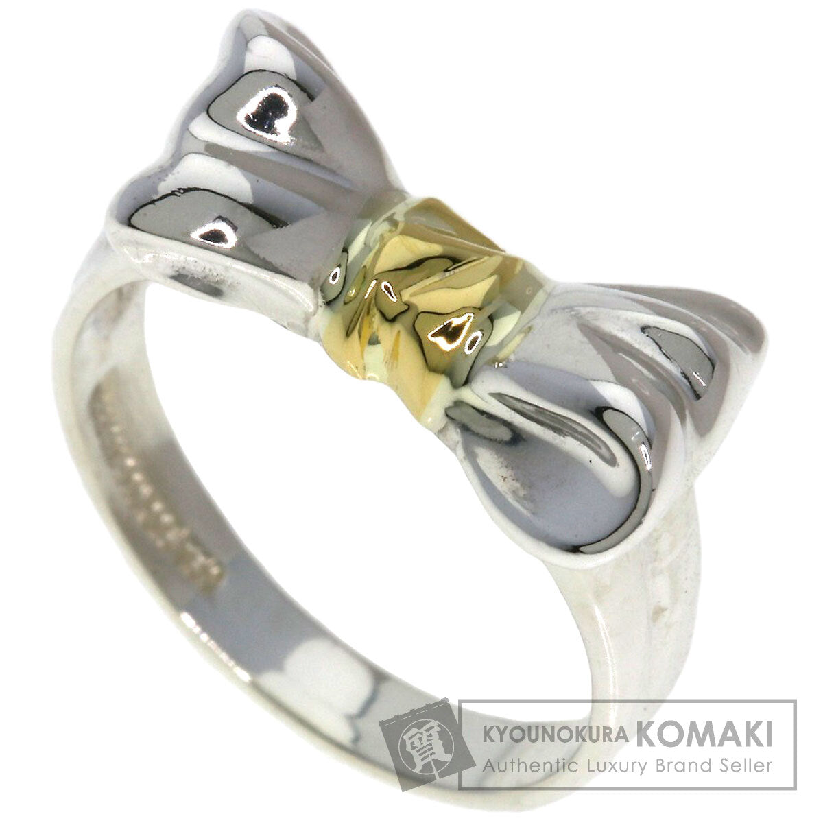 TIFFANY&Co. ribbon Ring Silver 18K Yellow GoldLadies [Used]