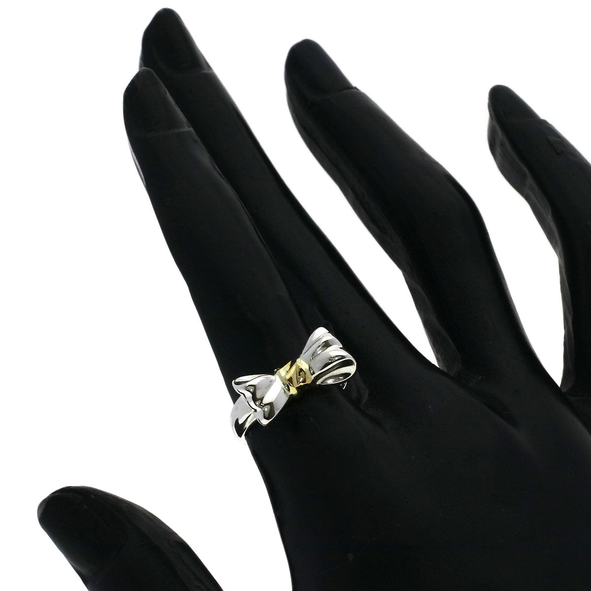 TIFFANY&Co. ribbon Ring Silver 18K Yellow GoldLadies [Used]